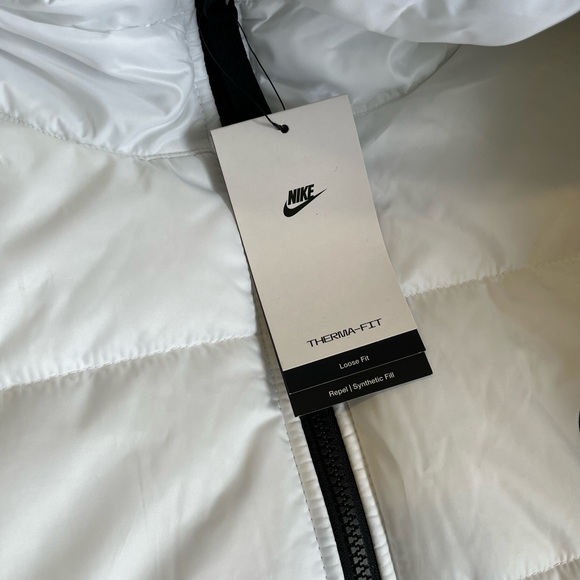 NWT $155 Nike Sportswear Therma-FIT Repel Hooded Parka Jacket White Women’s XXL - Picture 6 of 7